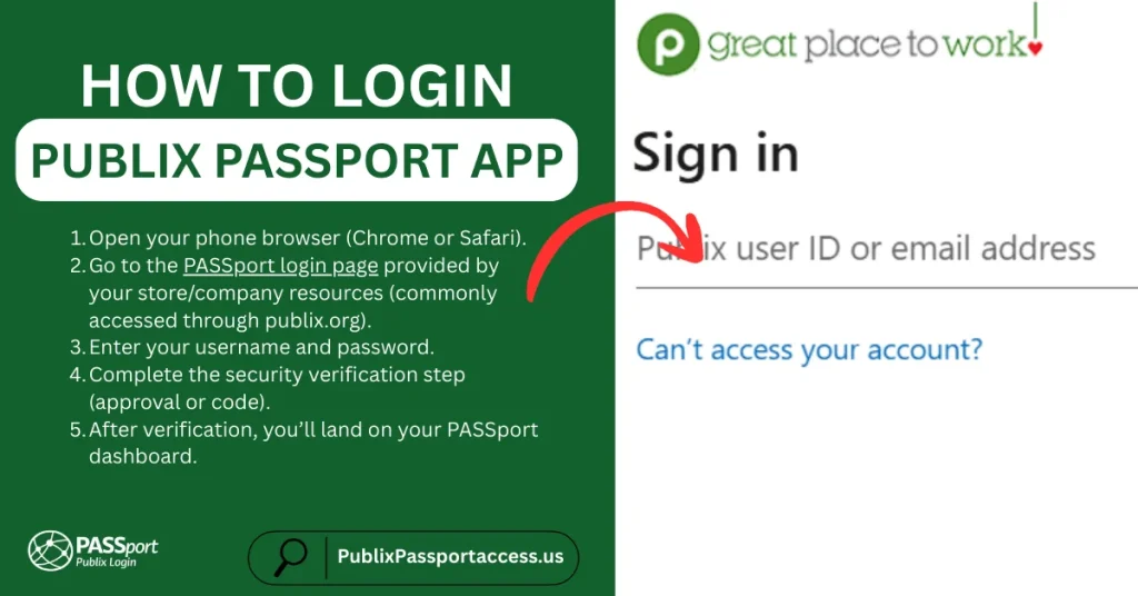 HOW TO LOGIN PUBLIX PASSPORT APP